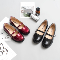 Earl cat small leather shoes girl retro pearl Mary Jane womens shoes lolita Japanese college single shoes JK uniform shoes