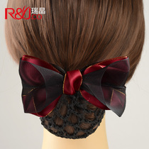 Floral headdress female professional Net pocket with net pocket hairclip flight attendant hair set bank nurse professional floral headdress hair net female flight attendant