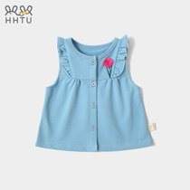 HHTU baby girl vest spring and autumn 1-2 years old children spring vest waistcoat spring and autumn wear 3-5 years old