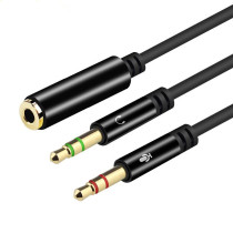 Computer mobile phone headset microphone Two-in-one adapter Mobile phone headset conversion cable Audio splitter extension cable