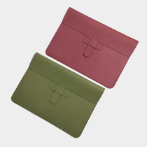 Original leather material minimalist hand held A4 File bag Business documents Package briefcase briefcase Examination kit