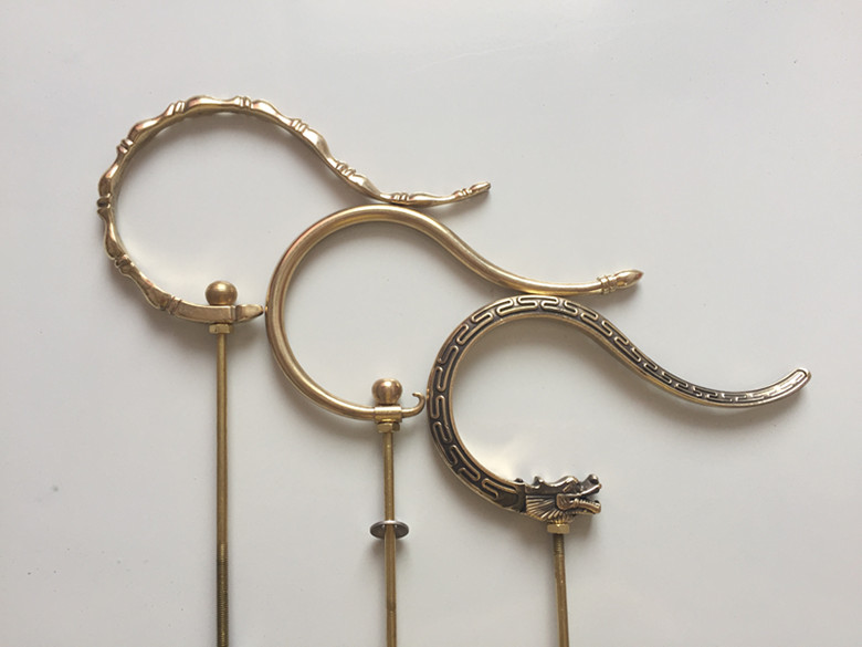 靛颏绣眼等小鸟笼的纯铜竹节挂钩,纯铜竹节精品钩子