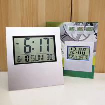 Simple LCD display large screen electronic clock Silent electronic alarm clock Digital living room table clock Simple table clock wall clock