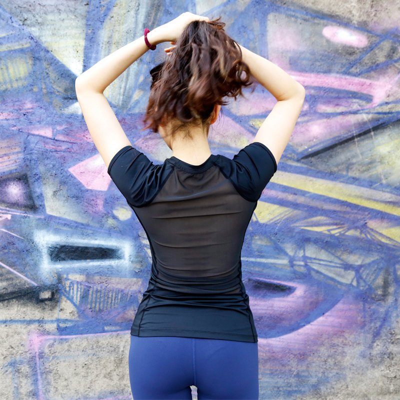 我形我塑h歌瑜伽服健身服女士跑步运动短袖T恤修身透气速干衣邮产品展示图2