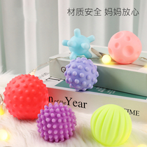 Youleen baby can bite tactile training 6 months to learn to climb Manhattan hand grip ball soft rubber soothing toy