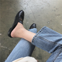 muzi21 autumn good version classic good wear thin leg repair type Joker nine-split straight jeans women