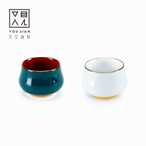 Ceramic teacup Single master cup Single cup tea cup Single Japanese tea cup Small cup Tea cup Individual cup Kung Fu