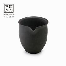 See also the creation of black pottery Japanese-style Zen coarse pottery kung fu tea set public Cup ceramic tea ceremony tea division Tea Sea
