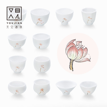 See also the creation of DeHua white porcelain hand-painted kung fu teacup tea set tea cup tea cup personal cup Master Cup