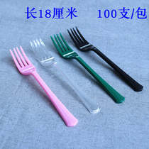 Thickened disposable fork individually packed fruit fork cake fork takeaway pizza western fork plastic fork