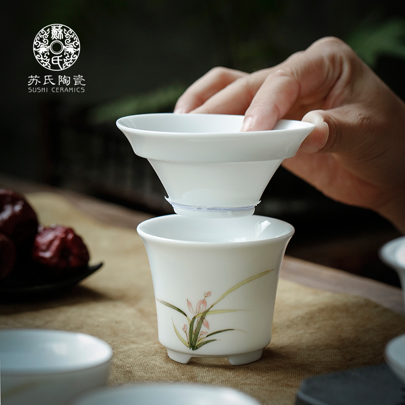 The Sioux hand - made ceramic) about The tea strainer kung fu tea tea tea accessories combination