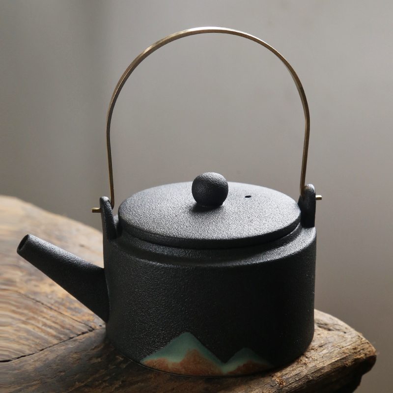 Su ceramic Japanese painting color restoring ancient ways the teapot coarse pottery home tea, kungfu tea taking creative single pot