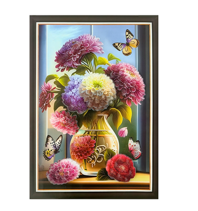 3d Simulation Vase Decoration Stickers Flower Bonsai Wallpaper Living Room Entrance Photo Frame Wall Stickers Corridor Waterproof Self-Adhesive Painting