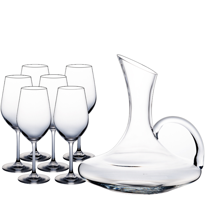 european style wine glass goblet home creative large crystal wine glass decanter high grade 6 set