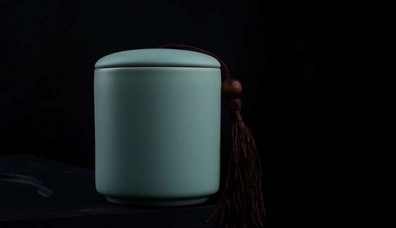 Your YaoGuan day cyan porcelain tea pot seal storage tank ceramic pot tea bottle ceramic POTS