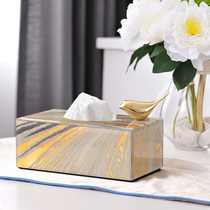 Household living room high-end tissue box light luxury style creative luxury paper pumping box glass pumping box napkin carton modern