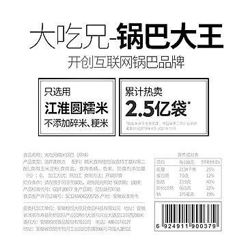 【粮悦】大吃兄手工糯米锅巴400克[5元优惠券]-寻折猪