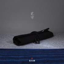 Qunqingtang literary pen curtain canvas wear-resistant and durable calligraphy Chinese painting brush bag Wen Qing large-capacity original design