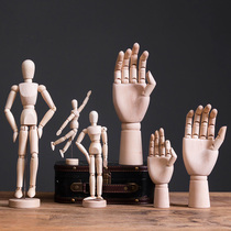 Nordic wood model wall shelf live room decorations props small ornaments creative clothing shop furnishings