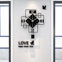 Yakeli wall clock Living room modern simple atmosphere Quartz clock silent wall clock Fashion art clock European style clock