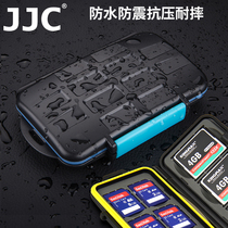 JJC Cassette Camera SD Card Case CF Memory Card Protector Ultra Thin Sim Card Cover All-in-One TF Phone Memory Card Case Minimalist Waterproof Shatterproof Multi-function Game Bag Portable Storage Box