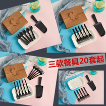 Birthday cake knife and fork set disposable cutlery plate fork set plate plate plate paper plate plate paper plate