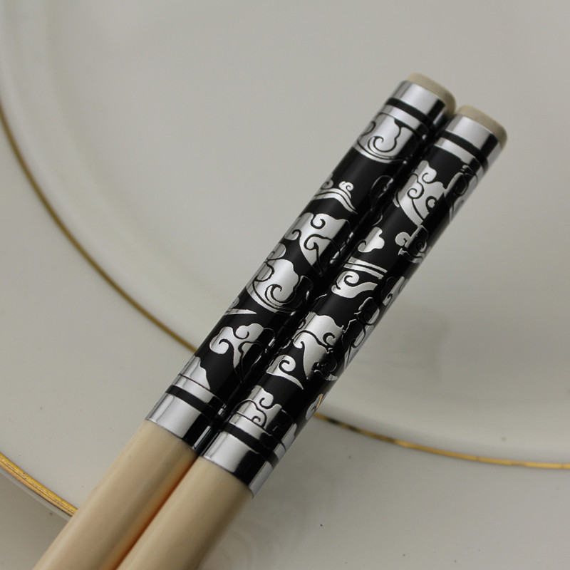 创健H007家庭银韩国日本日式酒店创意餐具套装1双 仿象牙筷子产品展示图4