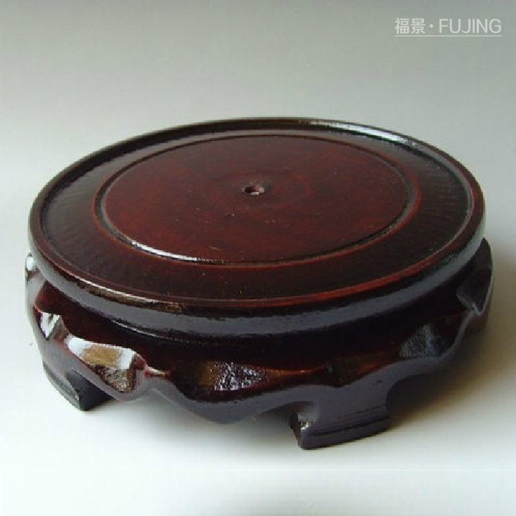 Household adornment wood base tank stone base flowerpot crafts base can rotate the base frame