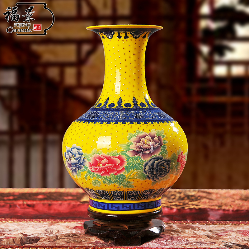 The scene creative household ceramics handicraft peony vases classical furnishing articles furnishing articles sitting room decoration decoration