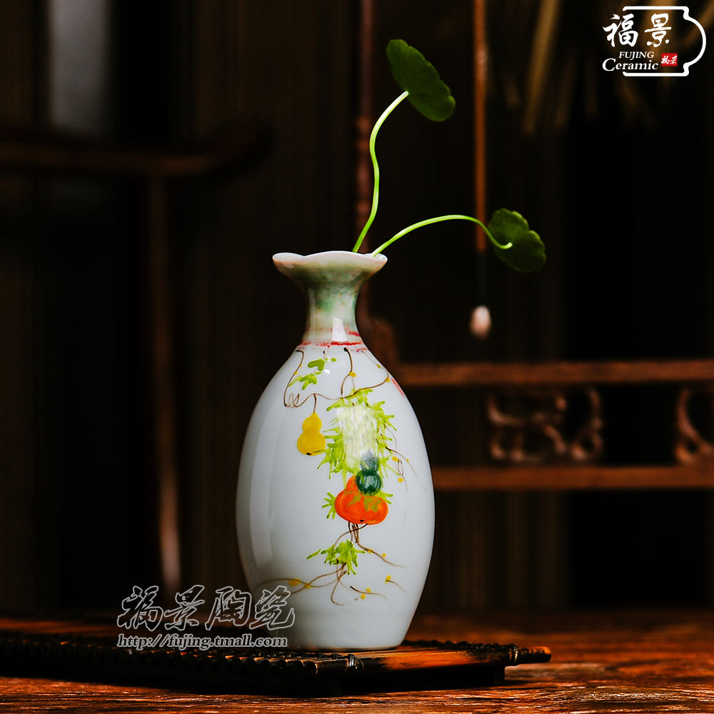 Creative ceramic handicraft furnishing articles hand - made flowers tea classic adornment home sitting room hydroponic flower vase