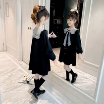 Girl dress long sleeve autumn 2021 new childrens foreign style princess dress little girl middle child skirt childrens dress