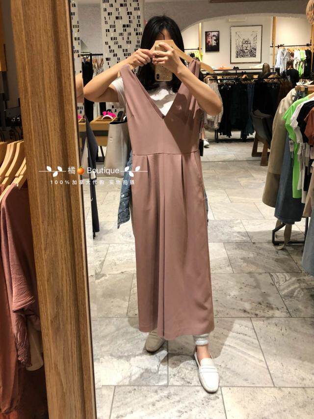 现*折Aritzia Babaton Marcus V领高腰连体裤70961