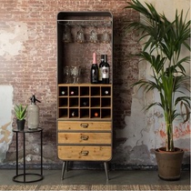 American wrought iron wine cabinet living room solid wood vintage wine rack sideboard do old iron porch cabinet lockers custom