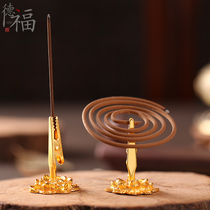Alloy lotus incense holder Lotus incense clip incense burner incense seat agarwood sandalwood Clover incense wire incense ash bottom Holder