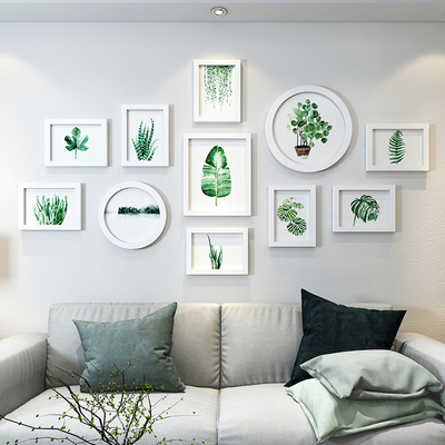 照片墙装饰墙画卧室餐厅简约现代背景相片墙相框挂墙 组合连体挂