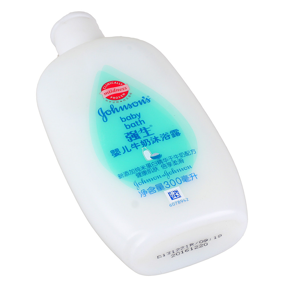 强生婴儿牛奶沐浴露300ml 沐浴乳 含进口纯米蛋白精华滋润养肤