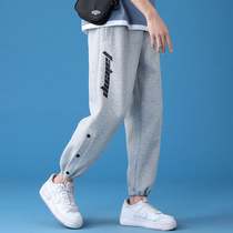 Hong Kong Tide Card Casual Pants Men Summer Thin trendy loose bunches Toe Buttons SPORTS PANTS 90% SS PANTS AUTUMN