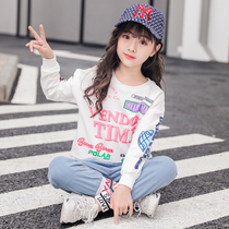 Girls T-shirt 2022 spring winter clothing new gush children little girls sweatshirt CUHK Scout blouse blouse