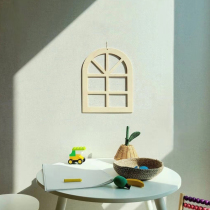 INS Nordic wind Solid Wood Hollow window wall-mounted letter cartoon listed childrens room home wall decoration pendant