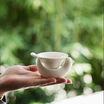 One nine Tea House DeHua white porcelain tea leak tea filter creative cute filter kung fu tea accessories ceramic personality