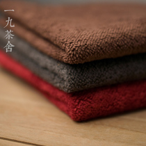 Nine tea house fine fiber tea cloth tea towel water absorption thick cloth tea pad kung fu tea set small