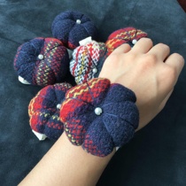 (Actual)Original handmade wool pumpkin needle stitch needle insert bag cross stitch wrist stitch pattern random