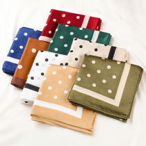 Small silk scarves Korean Polo small scarf foreign air wild small square scarf women thin silk scarves stewardess spring and autumn scarf new scarf