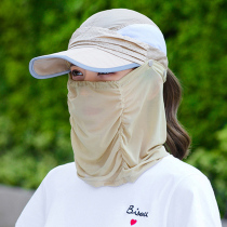 Sun hat female face sun protection UV summer big edge folding hat work breathable cycling outdoor sun hat