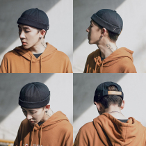 Cotton hat male spring summer yuppie no eaves melon leather hat female Japanese retro couple student Hip Hop Street Landmaster hat