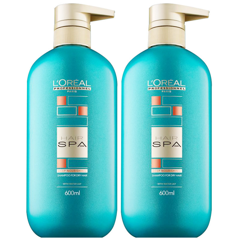 欧莱雅密集滋养洗发水2瓶装600ml*2男女修护保湿补水受损发质正品