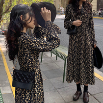 Maternity dress spring and autumn dress tide 2020 fashion floral long dress Spicy Mother Base shirt personality Fairy Spring dress