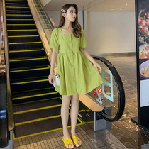 Maternity dress fashion 2019 summer dress long short sleeve cotton linen doll Super fairy summer skirt