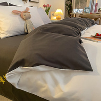 Black and white bedsheet bed linen quilt cover bed four sets summer summer spring summer style boys are covered with single covered dorm three sets