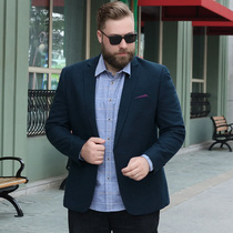 Yum Fox large size mens fat loose casual business suit formal clothes fat guy big plus fat suit jacket men